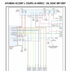 HYUNDAI ACCENT L COUPE L4-1495CC 1.5L SOHC MFI 1997