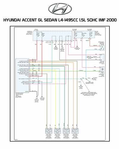 ▷ Diagrama Eléctrico HYUNDAI ACCENT GL  2000 | DESCARGA