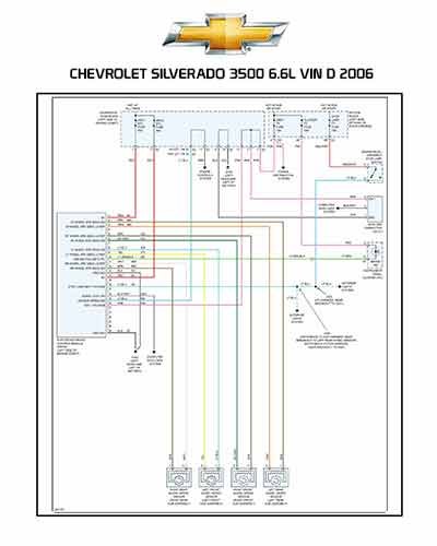 CHEVROLET SILVERADO 3500 6.6L VIN D 2006